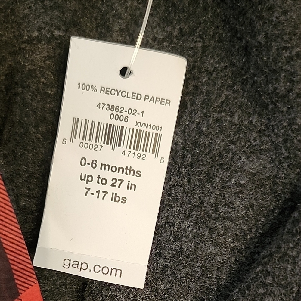 GAP Red and Black Checkered Baby Snowsuit - Picture 4 of 4